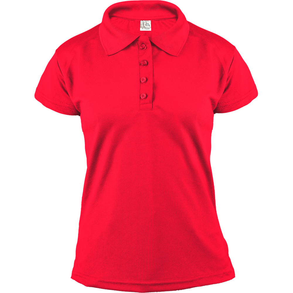 Playera polo de dama Roja