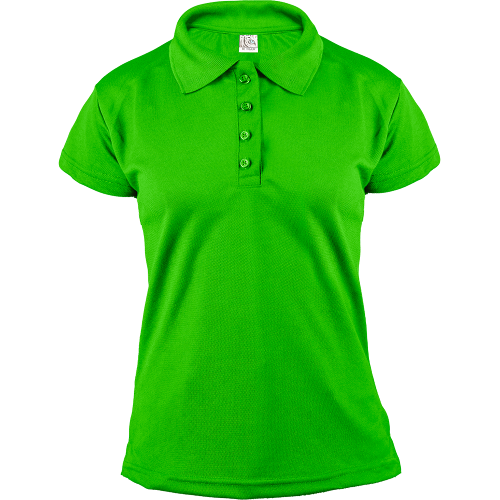Playera polo de dama Verde Limón