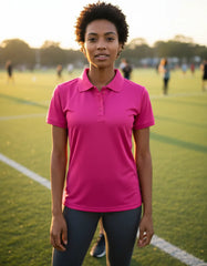 Playera polo de dama Magenta